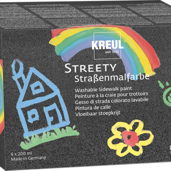 Krijtverf voor straatkunst, 200 ml, set van 6