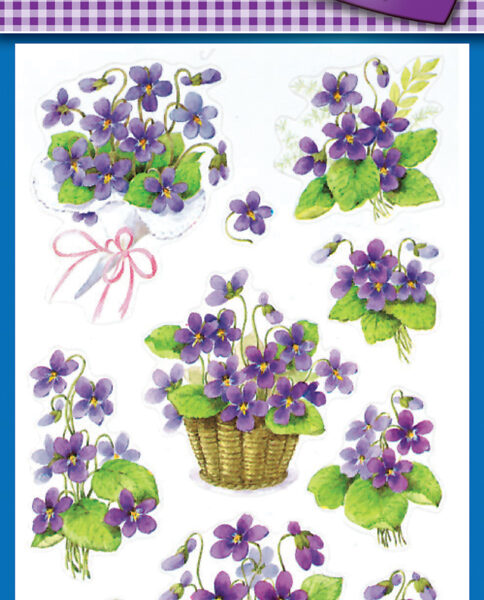 Creatieve sticker 'Viooltjes'