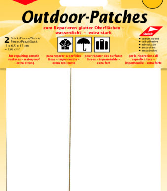 Buitenpleisters, zelfklevend, 65 x 120 mm, wit