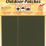 Buitenkleden, zelfklevend, 65 x 120 mm, olijfgroen.