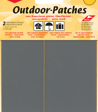 Buitenkledende plakkers, zelfklevend, 65 x 120 mm, grijs