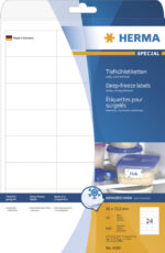 Herma diepvrieslabels speciaal, 66 x 33,8 mm, wit