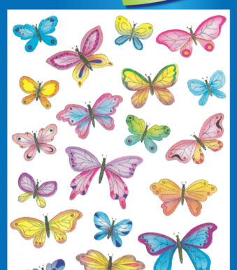 Avery Bloemmotiefstickers 'Vlinders'