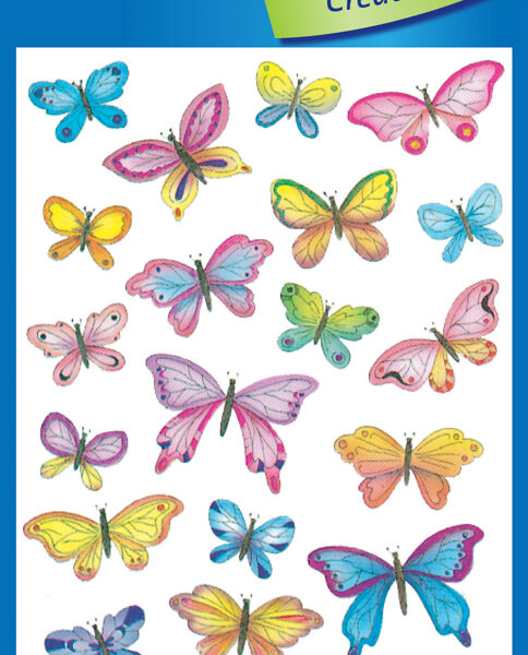 Avery Bloemmotiefstickers 'Vlinders'