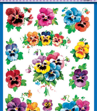 ZDesign Creatieve Sticker 'Viooltjes'