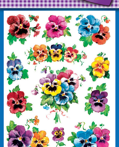 ZDesign Creatieve Sticker 'Viooltjes'