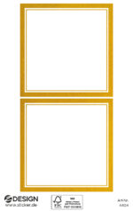 Huishoudelijke Etiketten, Gouden Rand, 50 x 50 mm