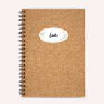 Decoratieve huishoudlabels met ovalen lijsten