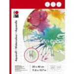 Aquarelblok 300 x 400 mm, 210 g/m², 20 vellen