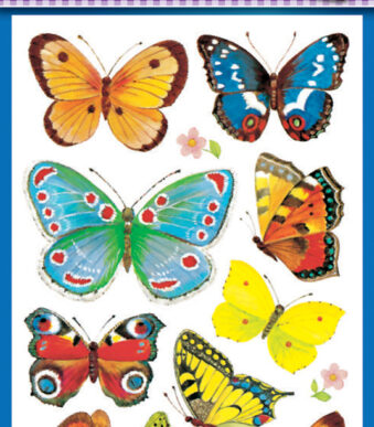 Avery Bloemmotiefstickers 'Vlinders'