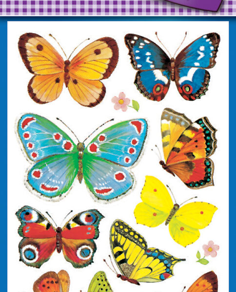 Avery Bloemmotiefstickers 'Vlinders'