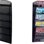 Wandhouder voor 5 catalogi, A4-formaat, hoog model