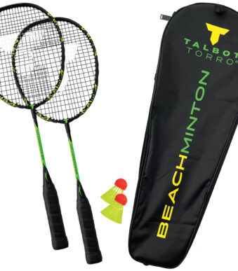 Talbot beachbadmintonset, kleur: zwart-neongroen.