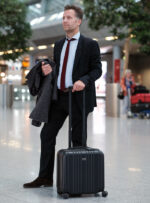 Tweeledige reis- en werktrolley, zwart