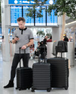 Reiskoffer set, 50% gerecycled ABS, set van 3, zwart