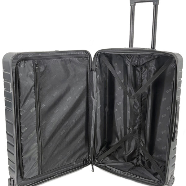 Reistrolley uit 50% gerecycled ABS, maat L, zwart