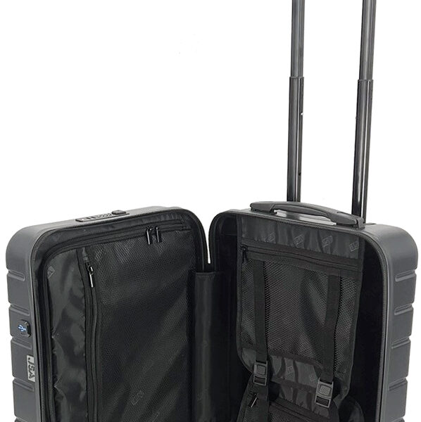 JSA Reistrolley, 50% gerecycled ABS, maat S, zwart