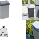 Keeeper prullenbak 'Swantje', 25 liter, zilver / grafiet