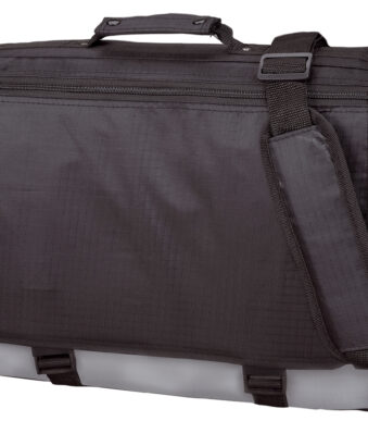 Lichte crossbodytas 'WAVE', polyester, zwart/grijs