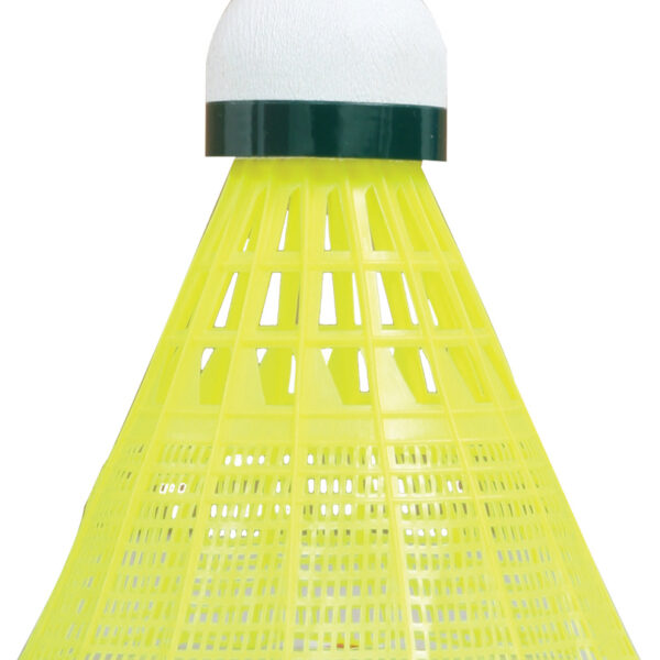Talbot badmintonshuttle Techniek 450, traag, geel/groen.