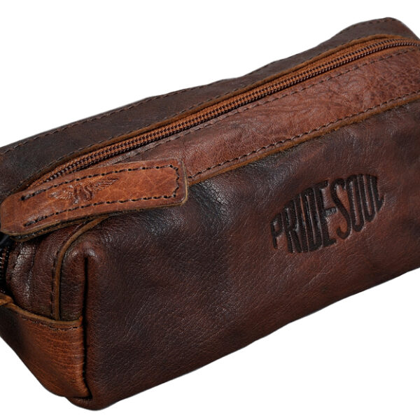 Leren pennenetui, bruin