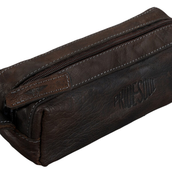 Leren penhouder, donkerbruin