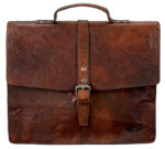 Aktetas 'JAYDEN', leer, bruin