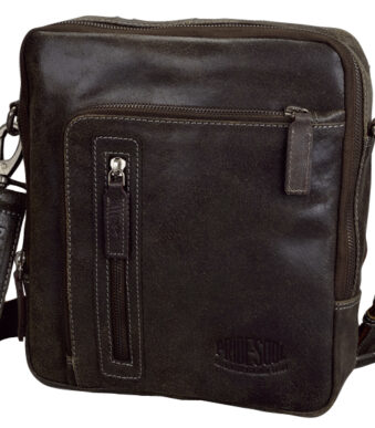 Pride & Soul Schoudertas 'Wretch', van leer, bruin