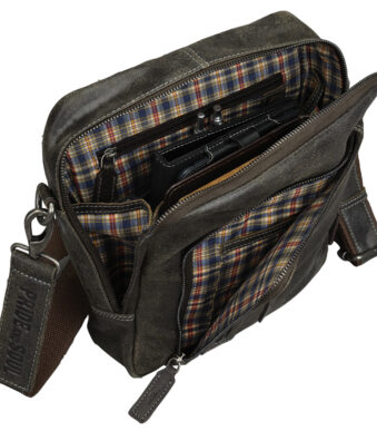 Pride & Soul Schoudertas 'Wretch', van leer, bruin