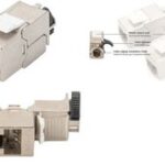 Afgeschermde categorie 6A keystone-module, grijs