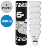 Badmintonshuttle Midi Tech 350, wit/blauw