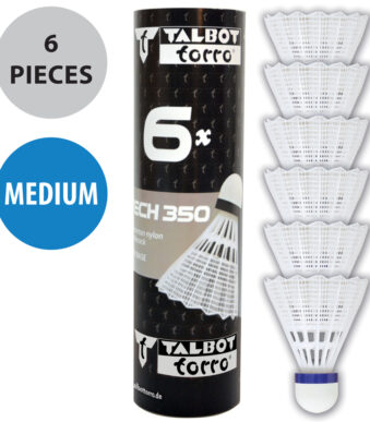 Badmintonshuttle Midi Tech 350, wit/blauw