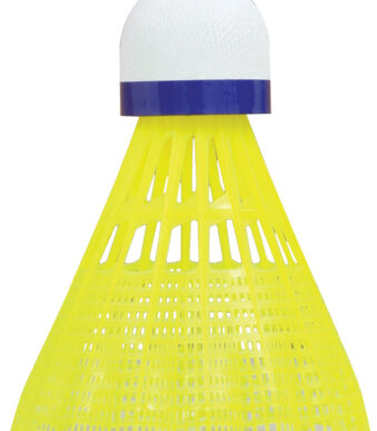 Badmintonshuttle technisch 350, gemiddeld, geel/blauw