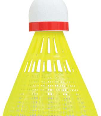 Badmintonshuttle Tech 350, snelle, geel/rood.
