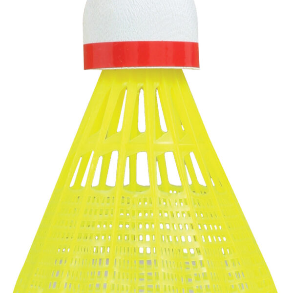 Badmintonshuttle Tech 350, snelle, geel/rood.