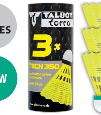 Badmintonshuttle Tech 350, langzaam, geel/groen
