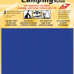 Nylon campingreparatieplakkers, zelfklevend, atlantisch blauw