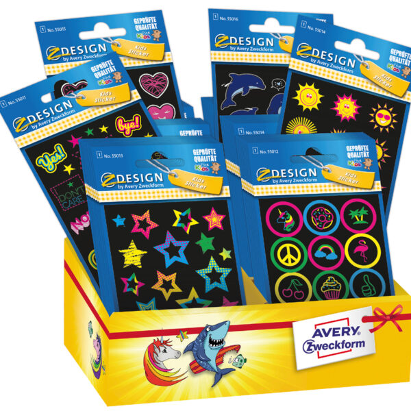 Avery ZDesign Kinderetiketten 'Neon', Assortiment