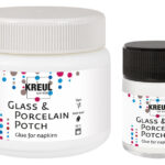 Krijtbord glas & porselein bokaal, 150 ml