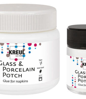 Krijtbord glas & porselein bokaal, 150 ml