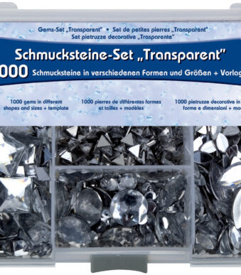 Kralen-siersteenset 'Transparant'