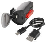 Fiets achterlicht dubbel, met grondverlichting.