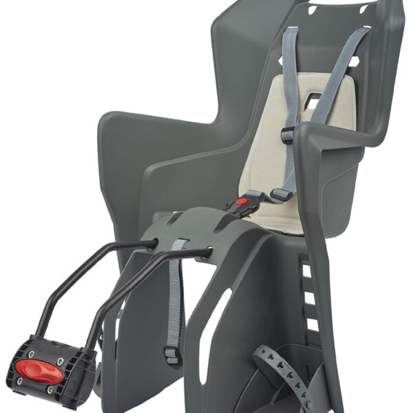 Kinderzadel fiets, grijs / zwart