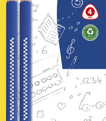 EBERHARD FABER set potloden TRI WINNER, 2B, blauw, 3-delig