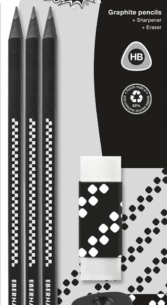 EBERHARD FABER set potloden WINNER, HB, zwart, 5-delig