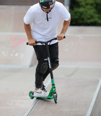 Schildpad Step Kick Stuntscooter Groen