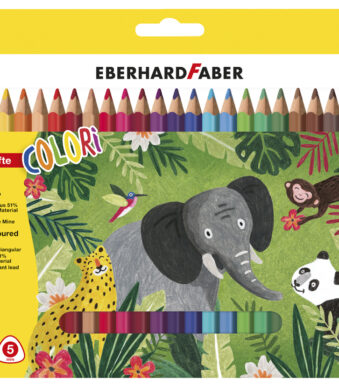 EBERHARD FABER driehoekige-kleurpotloden COLORI Jumbo, 24 stuks in etui