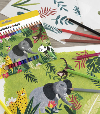 EBERHARD FABER driehoekige-kleurpotloden COLORI Jumbo, 24 stuks in etui