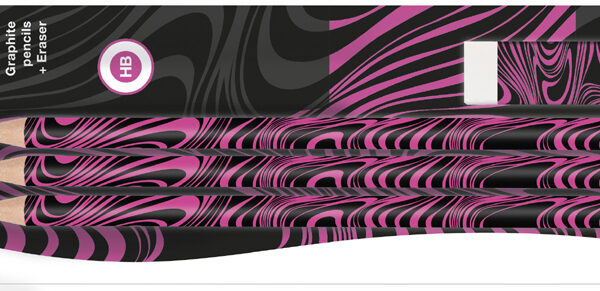 EBERHARD FABER set potloden NEON, HB, neonroze, 4-delig