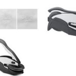 Troffelstempel 'IDEAAL', verchroomd, 50 x 24 mm, aanpasbaar.